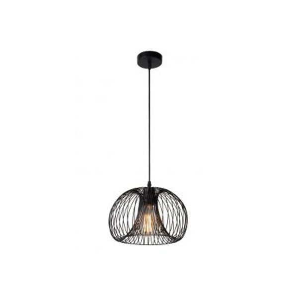 Lucide VINTI - Hanglamp - Ø 30 cm - 1xE27 - Zwart