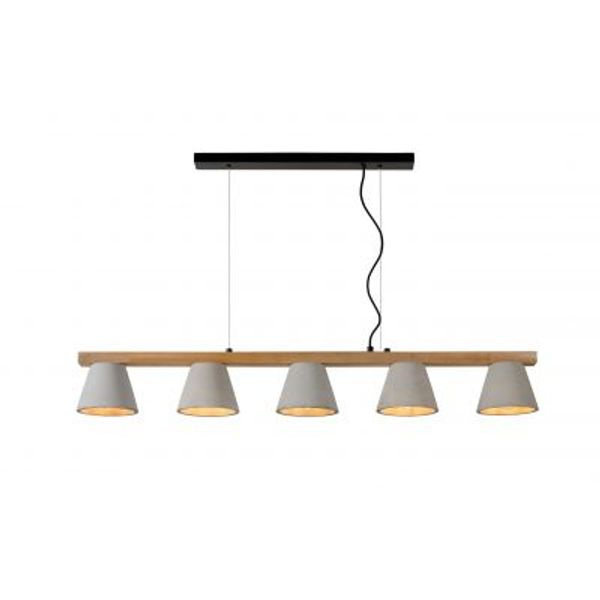 Lucide POSSIO - Hanglamp - 5xE14 - Taupe