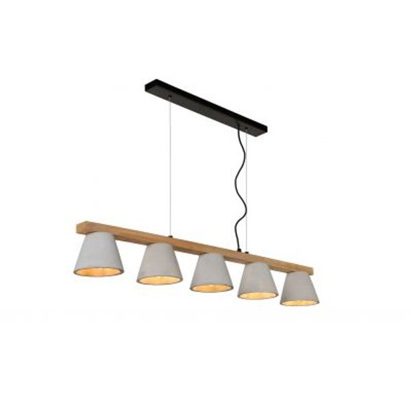 Lucide POSSIO - Hanglamp - 5xE14 - Taupe