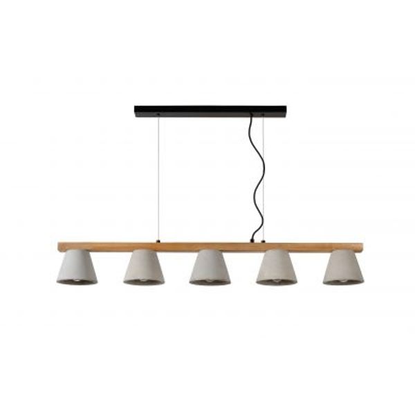 Lucide POSSIO - Hanglamp - 5xE14 - Taupe