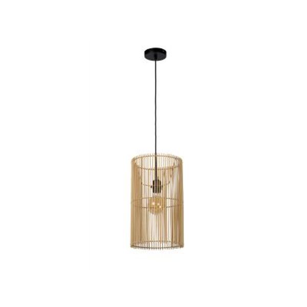 Lucide JANTINE - Hanglamp - Ø 26 cm - 1xE27 - Licht hout