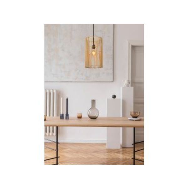 Lucide JANTINE - Hanglamp - Ø 26 cm - 1xE27 - Licht hout