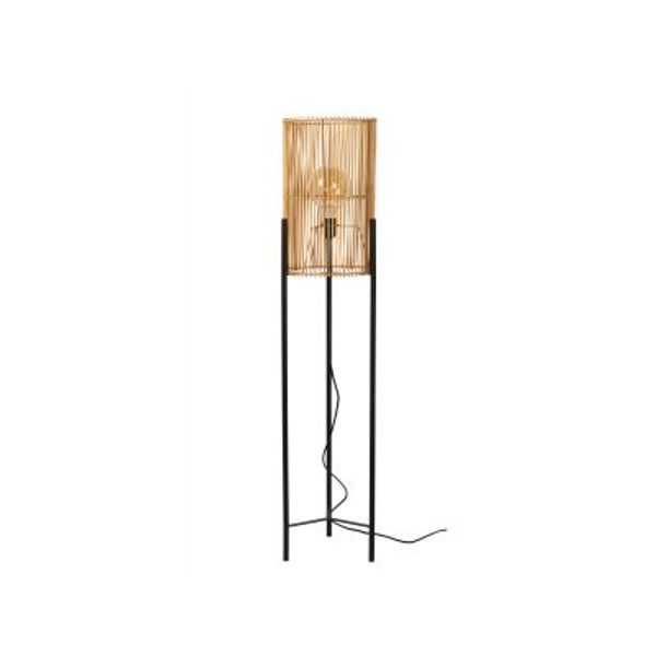 Lucide JANTINE - Vloerlamp - Ø 30 cm - 1xE27 - Licht hout