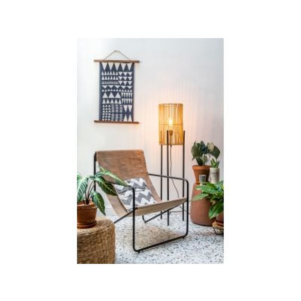 Lucide JANTINE - Vloerlamp - Ø 30 cm - 1xE27 - Licht hout