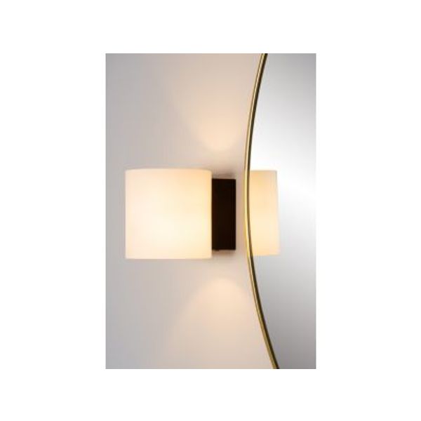 Lucide JELTE - Wandlamp Badkamer - Ø 12 cm - 1xG9 - IP44 - Zwart