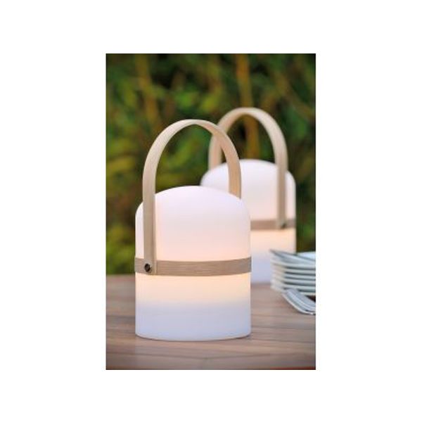 Lucide JOE - Tafellamp Buiten - Ø 14,5 cm - LED Dimb. - 1x3W 2800K - IP44 - Wit