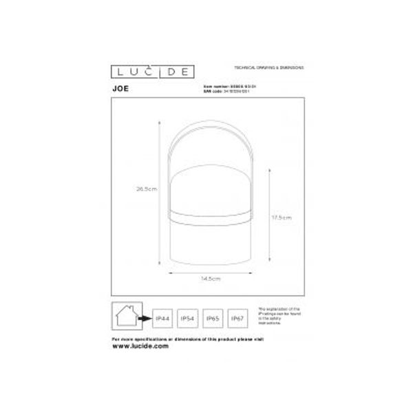 Lucide JOE - Tafellamp Buiten - Ø 14,5 cm - LED Dimb. - 1x3W 2800K - IP44 - Wit