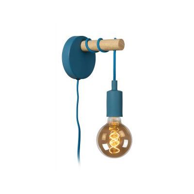 POLA - Wandlamp Kinderkamer - Ø 12 cm - 1xE27 - Blauw  Lucide