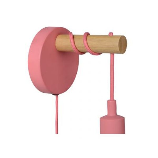 Lucide POLA - Wandlamp Kinderkamer - Ø 12 cm - 1xE27 - Roze