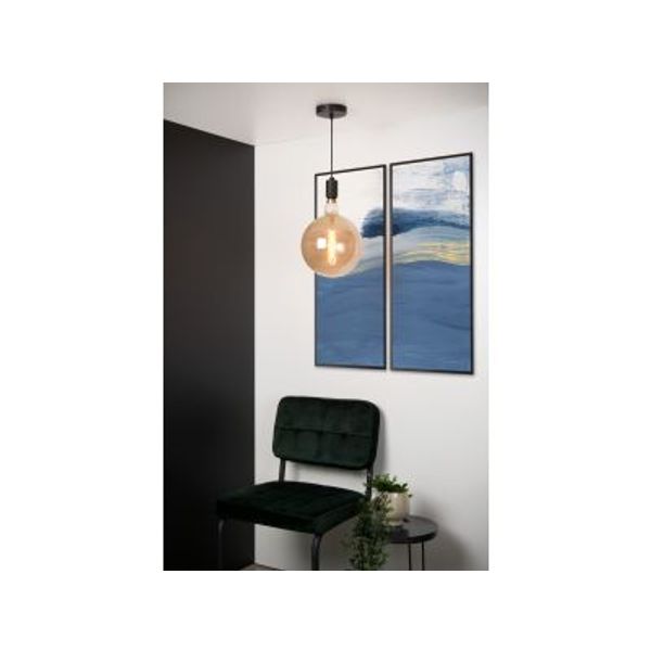 Lucide JOVA - Hanglamp - Ø 4,6 cm - 1xE27 - Zwart