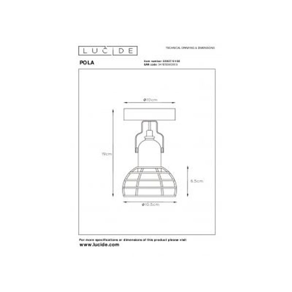 Lucide POLA - Wandspot Kinderkamer - 1xE27 - Roze