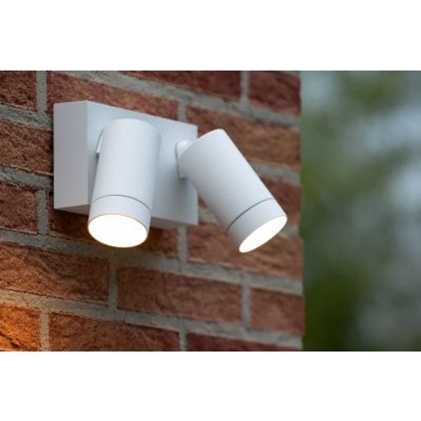 Lucide TAYLOR - Wandspot Buiten - 2xGU10 - IP54 - Wit