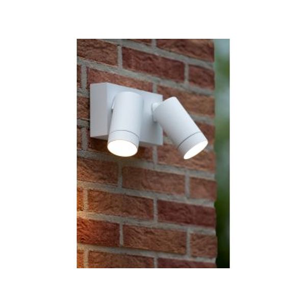 Lucide TAYLOR - Wandspot Buiten - 2xGU10 - IP54 - Wit