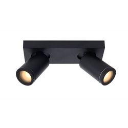 Lucide TAYLOR - Plafondspot Badkamer - LED Dim to warm - GU10 - 2x5W 2200K/3000K - IP44 - Zwart