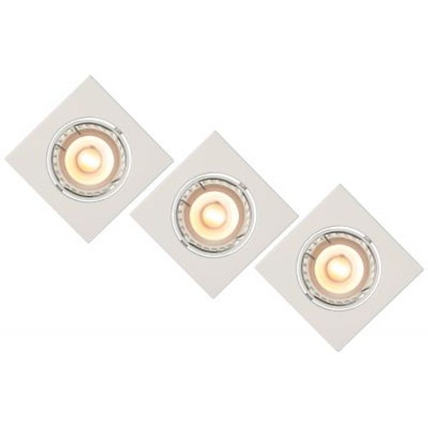 Lucide FOCUS - Inbouwspot - LED Dimb. - GU10 - 3x5W 3000K - Wit - Set van 3