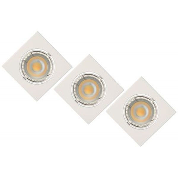 Lucide FOCUS - Inbouwspot - LED Dimb. - GU10 - 3x5W 3000K - Wit - Set van 3