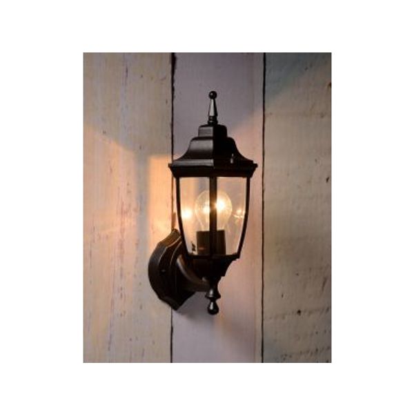 Lucide TIRENO - Wandlamp Buiten - 1xE27 - IP44 - Zwart