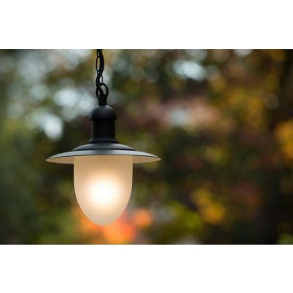 Lucide ARUBA - Hanglamp Buiten - Ø 25 cm - 1xE27 - IP44 - Zwart