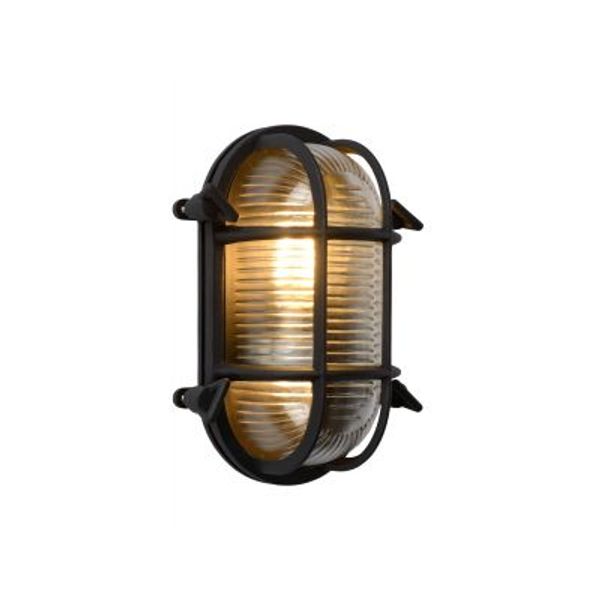 Lucide DUDLEY - Wandlamp Buiten - 1xE27 - IP65 - Zwart