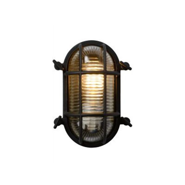 Lucide DUDLEY - Wandlamp Buiten - 1xE27 - IP65 - Zwart