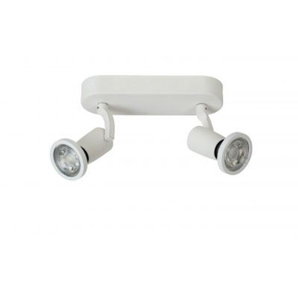 Lucide JASTER-LED - Plafondspot - LED - GU10 - 2x5W 2700K - Wit