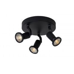 Lucide JASTER-LED - Plafondspot - Ø 20 cm - LED - GU10 - 3x5W 2700K - Zwart