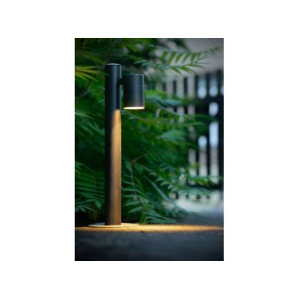 Lucide ARNE-LED - Sokkellamp Buiten - Ø 6,3 cm - LED - GU10 - 1x5W 2700K - IP44 - Zwart