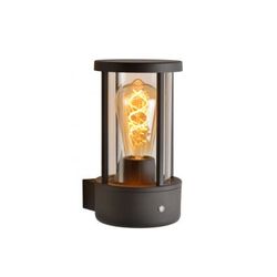 Lucide LORI - Wandlamp Buiten - Ø 12 cm - 1xE27 - IP44 - Antraciet