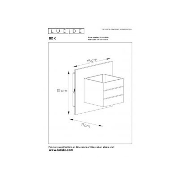 Lucide BOK - Wandlamp - 1xG9 - Mat chroom