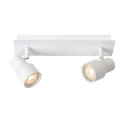 Lucide SIRENE-LED - Plafondspot Badkamer - Ø 10 cm - LED Dimb. - GU10 - 2x5W 3000K - IP44 - Wit