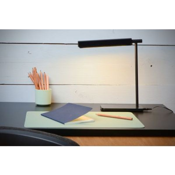 Lucide LEVI - Bureaulamp - LED Dimb. - 3 StepDim - Zwart