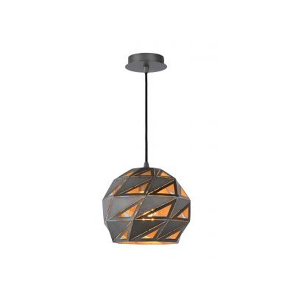 Lucide MALUNGA - Hanglamp - Ø 25 cm - 1xE27 - Grijs