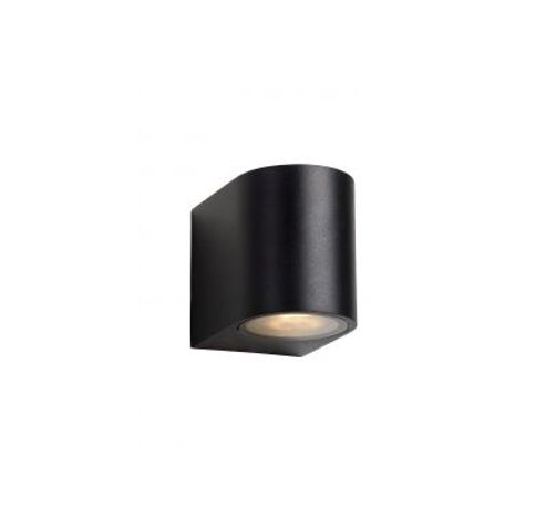 ZORA-LED - Wandspot Buiten - LED Dimb. - GU10 - 1x5W 3000K - IP44 - Zwart  Lucide