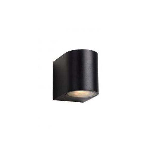 Lucide ZORA-LED - Wandspot Buiten - LED Dimb. - GU10 - 1x5W 3000K - IP44 - Zwart