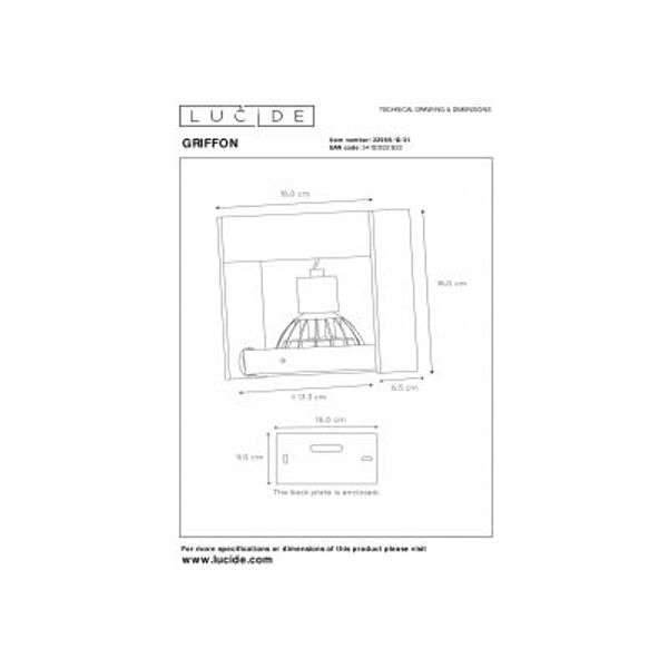 Lucide GRIFFON - Plafondspot - LED Dim to warm - GU10 - 1x12W 2200K/3000K - Wit