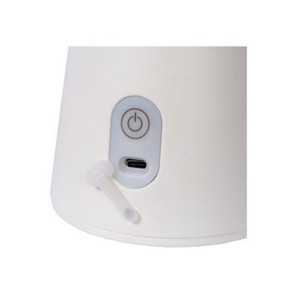 Lucide LA DONNA - Tafellamp Buiten - Ø 19,7 cm - LED Dimb. - 1x2W 2700K - IP54 - 3 StepDim - Wit