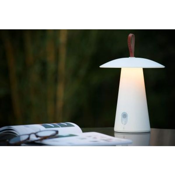 Lucide LA DONNA - Tafellamp Buiten - Ø 19,7 cm - LED Dimb. - 1x2W 2700K - IP54 - 3 StepDim - Wit