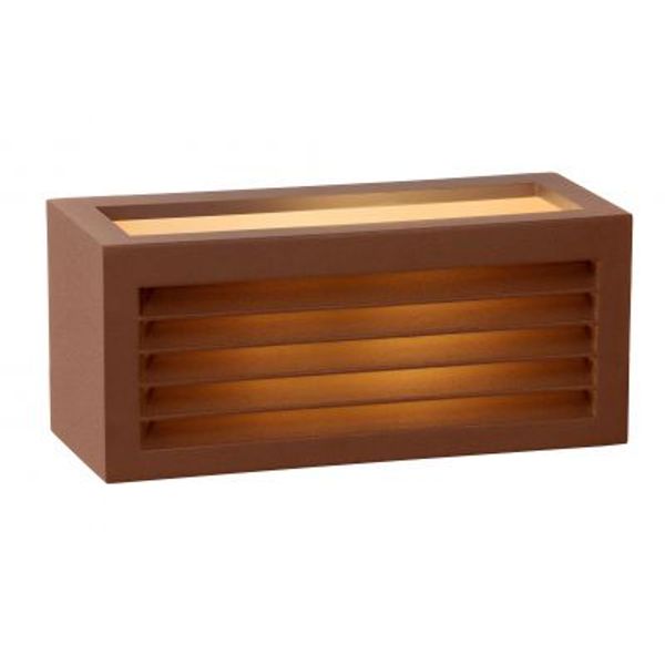 Lucide DIMO - Wandlamp Buiten - 1xE27 - IP54 - Roest bruin