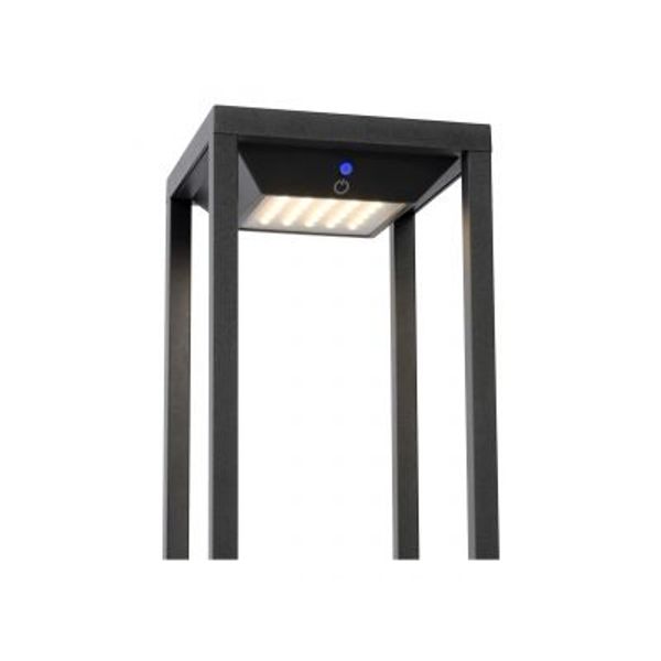 Lucide TENSO SOLAR - Sokkellamp Buiten - LED - 1x2,2W 3000K - IP54 - Antraciet