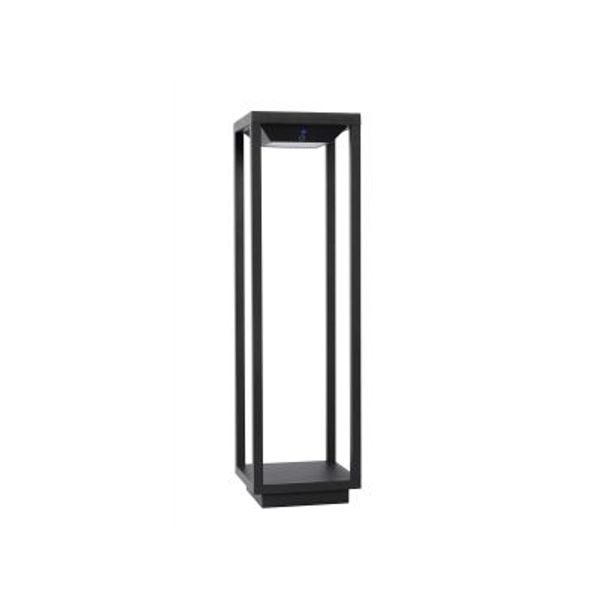 Lucide TENSO SOLAR - Sokkellamp Buiten - LED - 1x2,2W 3000K - IP54 - Antraciet