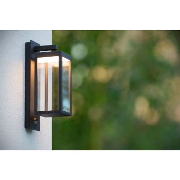 Lucide CLAIRETTE - Wandlamp Buiten - LED - 1x15W 3000K - IP54 - Antraciet