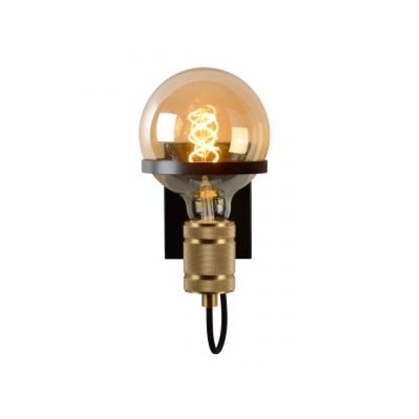 Lucide OTTELIEN - Wandlamp - Ø 17,7 cm - 1xE27 - Zwart