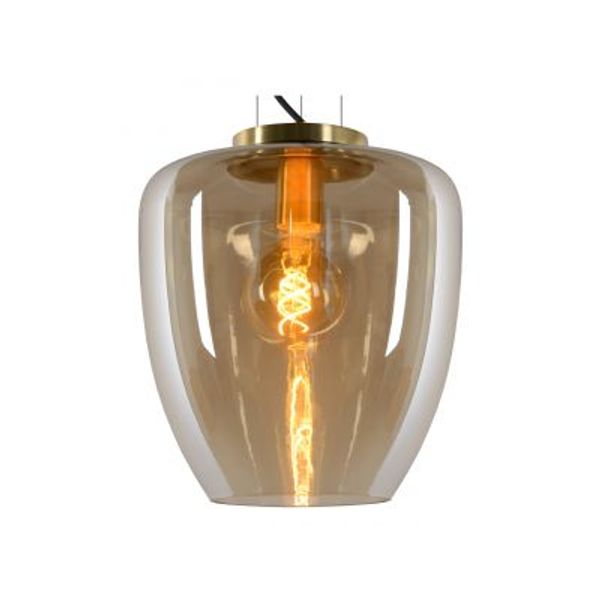 Lucide FLORIEN - Hanglamp - Ø 28 cm - 1xE27 - Amber