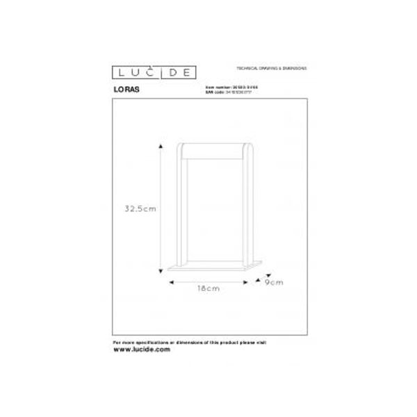 Lucide LORAS - Tafellamp - 1xG9 - Mat Goud / Messing