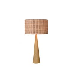 Lucide CONOS - Tafellamp - Ø 35 cm - 1xE27 - Licht hout