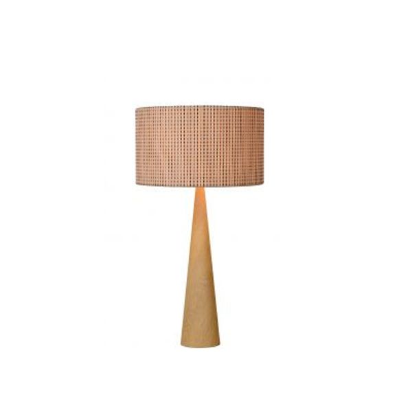 Lucide CONOS - Tafellamp - Ø 35 cm - 1xE27 - Licht hout