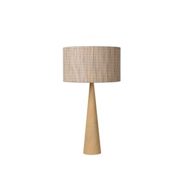 Lucide CONOS - Tafellamp - Ø 35 cm - 1xE27 - Licht hout