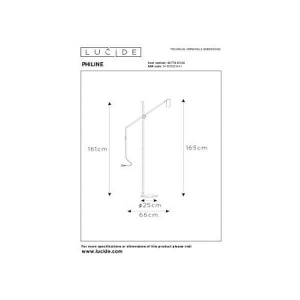 Lucide PHILINE - Leeslamp - 1xGU10 - Zwart