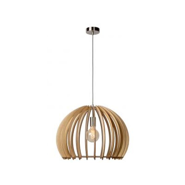 Lucide BOUNDE - Hanglamp - Ø 50 cm - 1xE27 - Hout