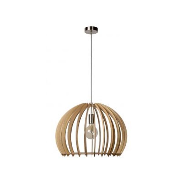 Lucide BOUNDE - Hanglamp - Ø 50 cm - 1xE27 - Hout